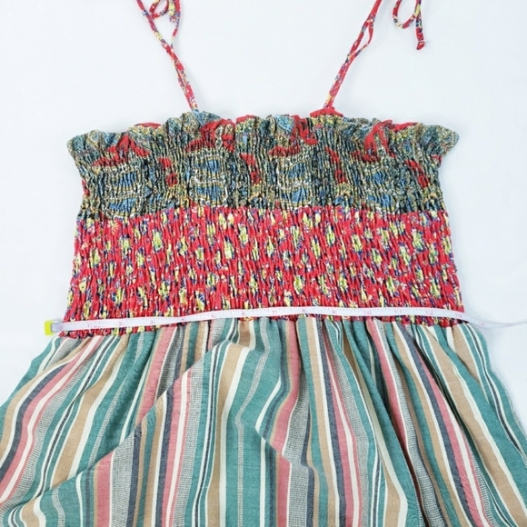 *Last Chance* Vintage Smocked Tiered Floral Midi Dress Boho Cottagecore - Picture 10 of 16